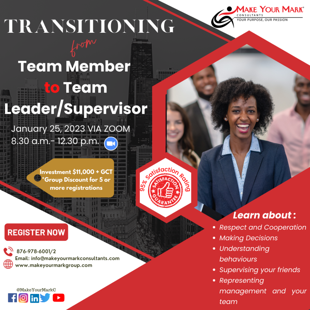 Transitioning From Team Member to Team Leader/ Supervisor – Make Your ...